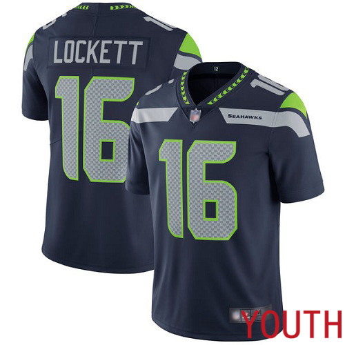 Seattle Seahawks Limited Navy Blue Youth Tyler Lockett Home Jersey NFL Football 16 Vapor Untouchable